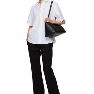 The Row white shirt-sleeve shirt